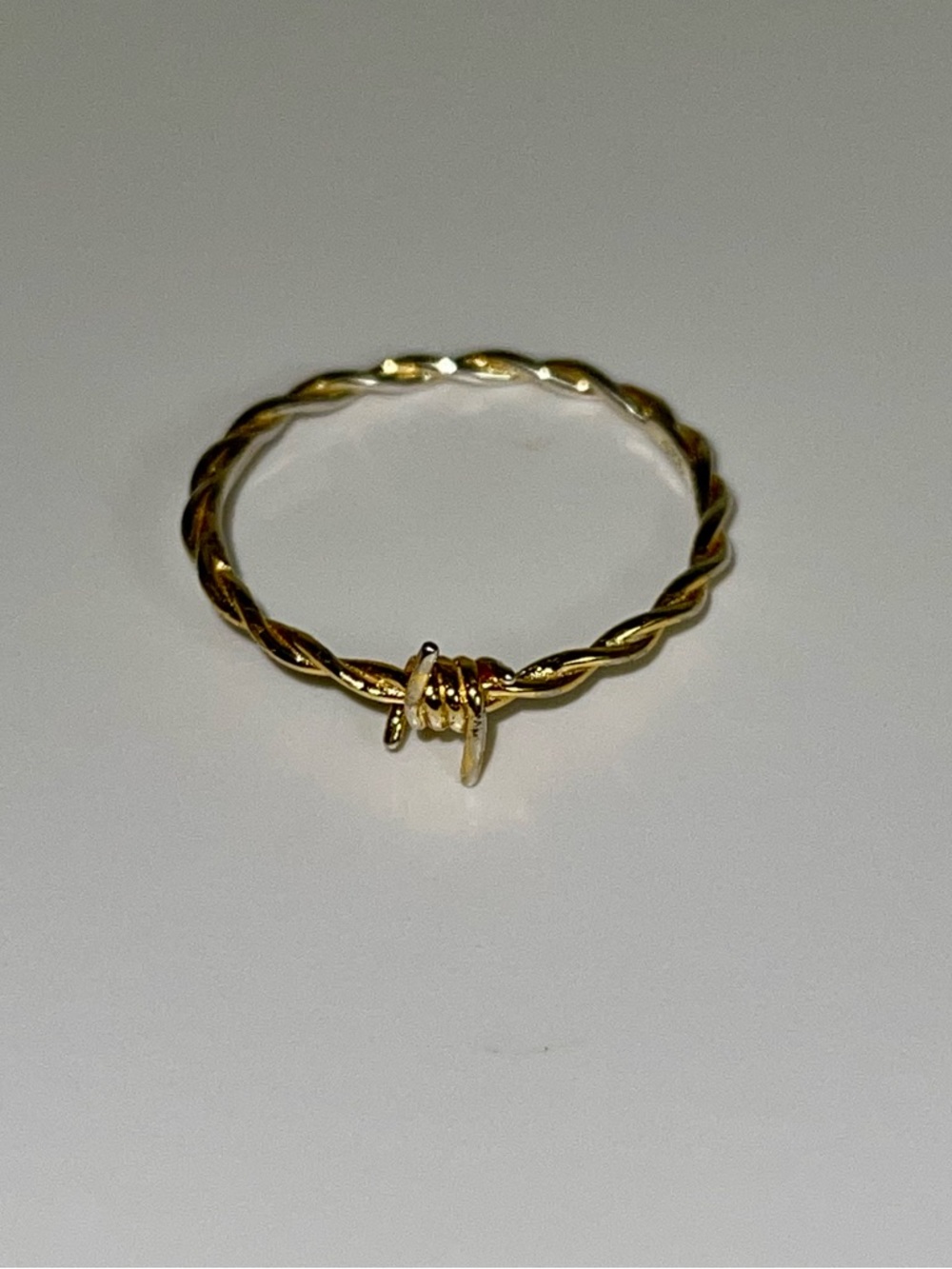 Regal Rose Gold Barbed Wire Ring